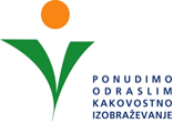 Logo ponudimo odraslim kakovostno izobraževanje